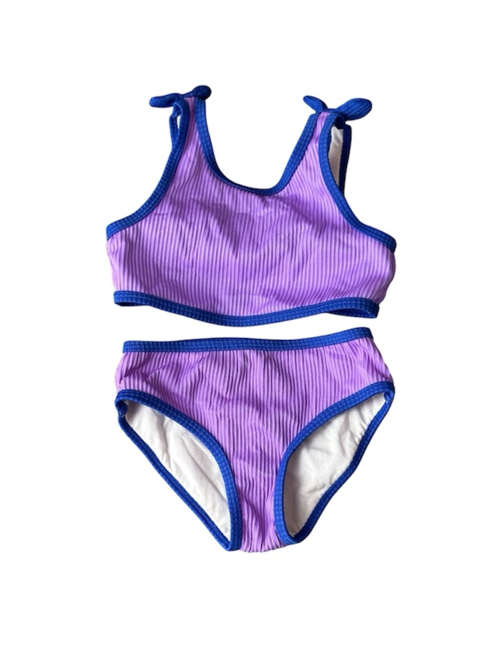 Cat & Jack Ribbed Bikini Set | Purple & Blue | Size 4T
